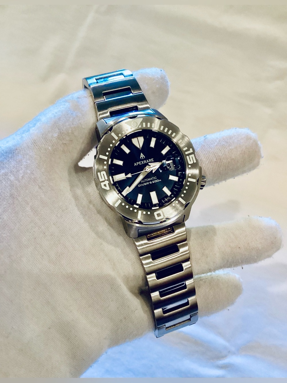 APEXRARE MONSTER 200m AUTOMATIC ¡LUMED BEZEL! SAPPHIRE | 41mm Diver Watch - Picture 3 of 16